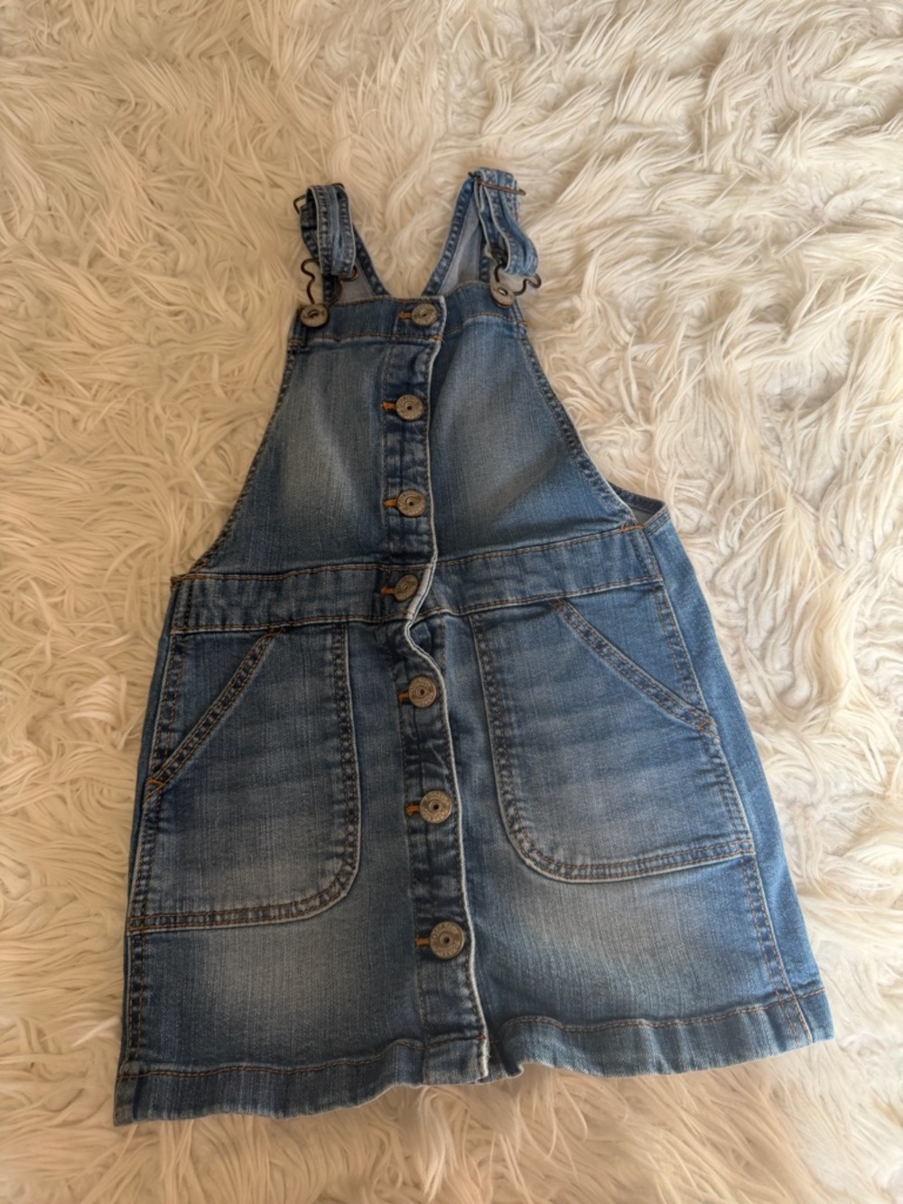 OshKosh B'gosh Faded Blue Denim Overall Dress